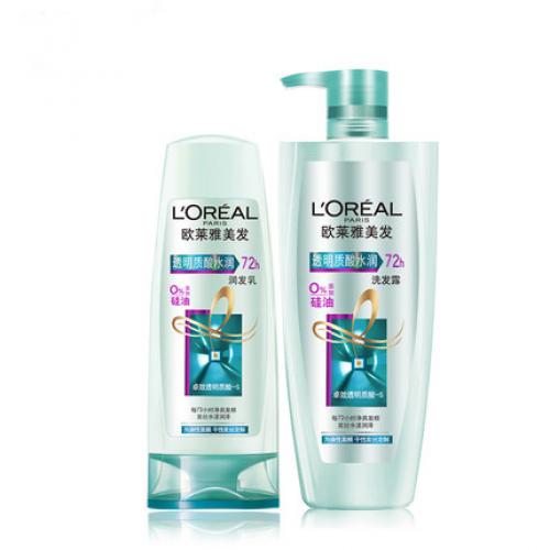 Loreal欧莱雅 透明质酸洗护套装（洗发水400ml+护发素200ml）无硅油洗发